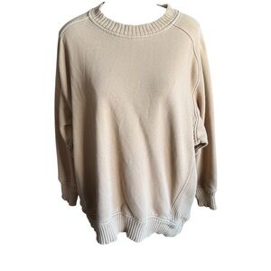 Aerie Cream Crew Neck Sweater